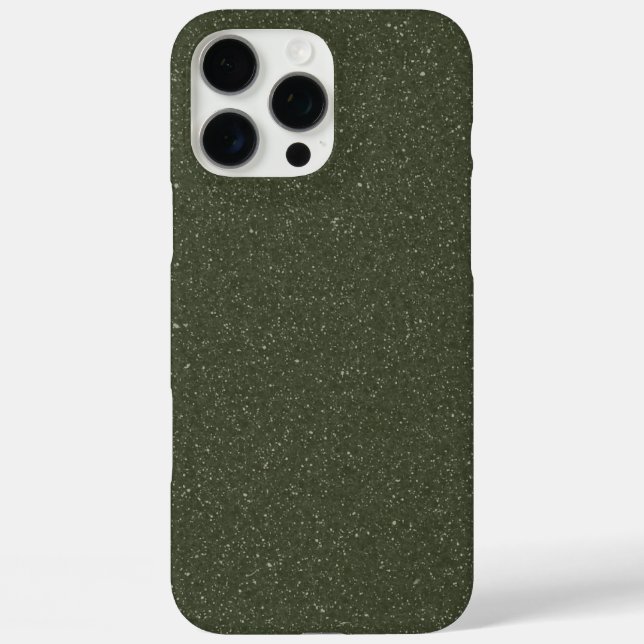 Custom Textured Moss Green iPhone 16 Pro Max Case (Back)