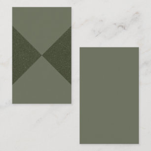 Custom Textured Moss Green X Pattern Business Card