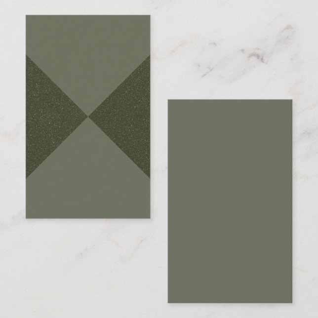 Custom Textured Moss Green X Pattern Business Card (Front/Back)