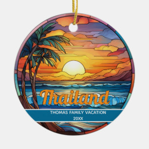 Custom Thailand Beach  Ceramic Tree Decoration