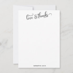 Custom Thank You 2 - Love & Thanks Card