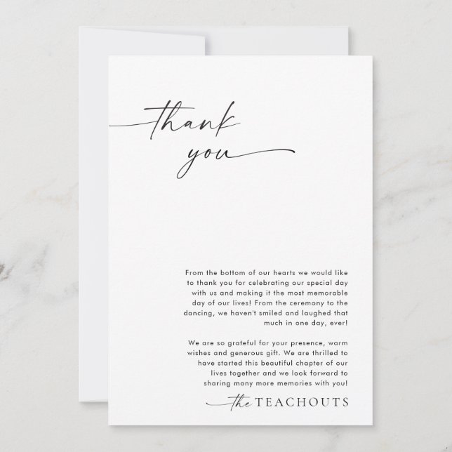 Custom Thank You Card (Back)