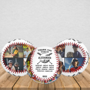 Custom Thank You Coach Photo Baseball from Team