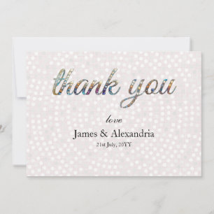 Custom Thank You Colourful Diamantes Card