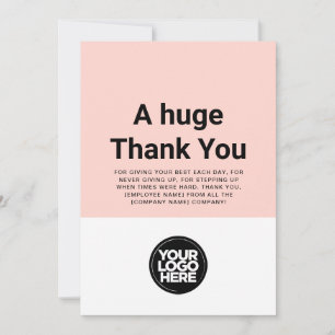 Custom Thank You Employee Appreciation Card