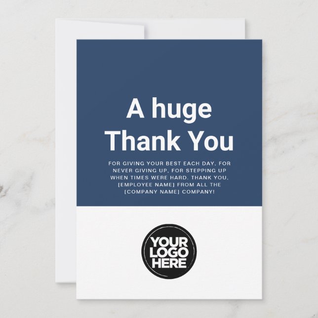 Custom Thank You Employee Appreciation Card (Front)