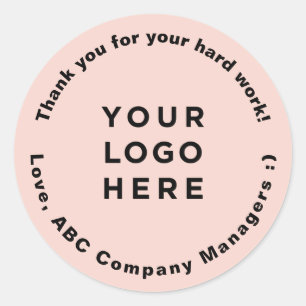 Custom Thank You Employee Appreciation Day Gifts Classic Round Sticker