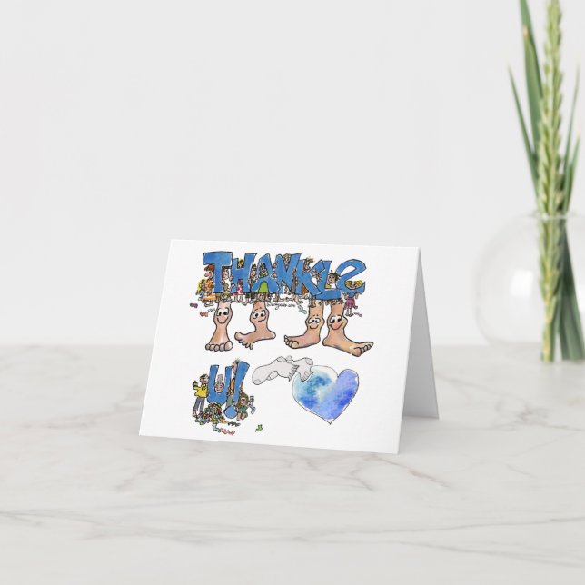 Custom Thank You Feet Card (Front)