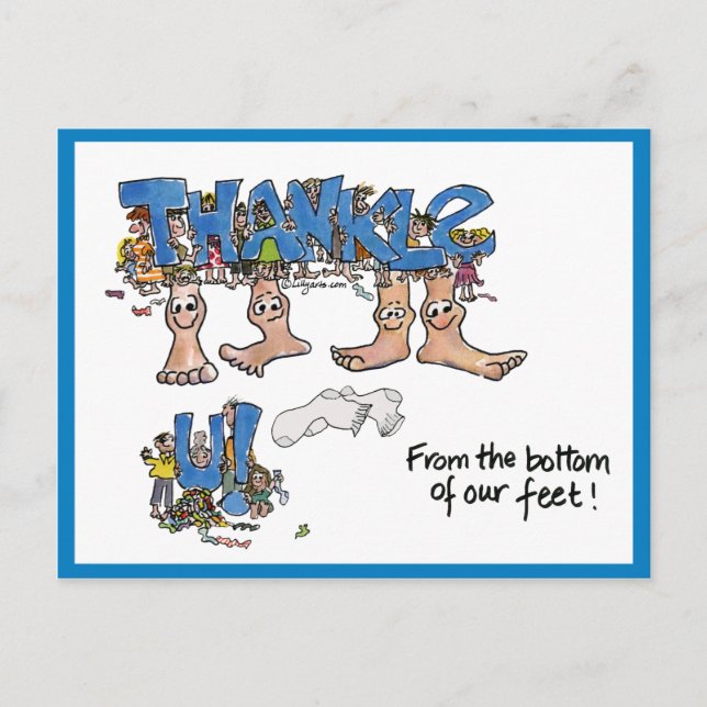 Custom Thank You Feet Postcard (Front)