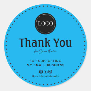 Custom Thank You For Supporting My Small Business Classic Round Sticker