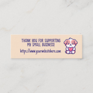 Custom Thank You For Supporting My Small Business  Mini Business Card