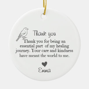 Custom Thank You Gifts For Doctor Appreciation  Ceramic Tree Decoration