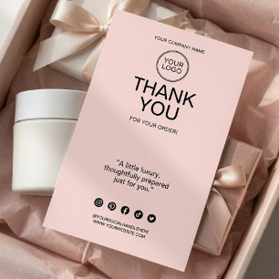 Custom Thank You Insert Card with Logo
