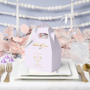 Custom Thank You Monogram Lavender Ice Favour Box