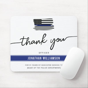 Custom Thank You Police Officer Retirement Gift Mouse Pad