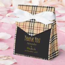 Custom Thank You Scottish tartan pattern