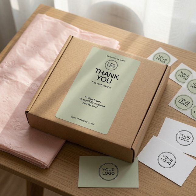 Custom Thank You Shipping Label with Logo (Creator Uploaded)