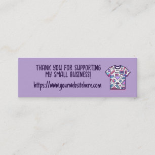 Custom Thank You Shirt Small Business  Mini Business Card