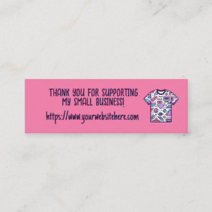 Custom Thank You Shirt Small Business Mini Business Card
