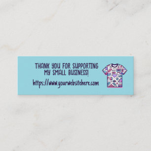 Custom Thank You Shirt Small Business Mini Business Card