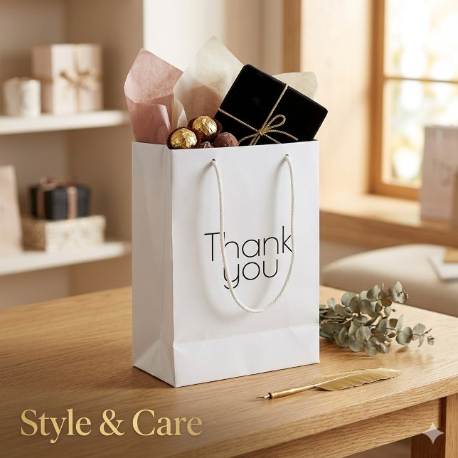 Custom Thank You Small Gift Bag Personalised Style (Custom Thank You Small Gift Bag Personalized Style)