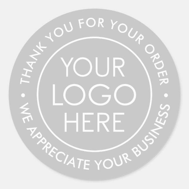 Custom Thank You Sticker with Logo (Front)
