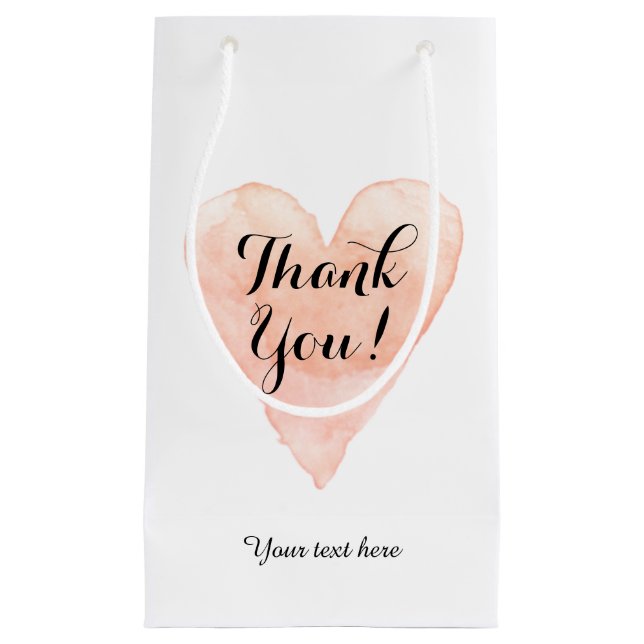 Custom thank you wedding party favour gift bags (Front)