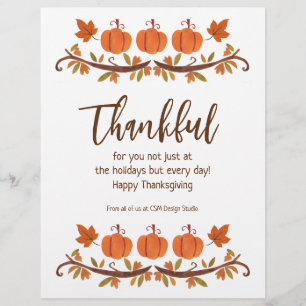 Custom Thanksgiving Customer Appreciation Flyer