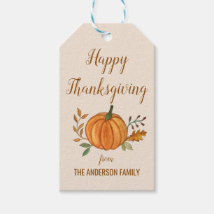 Custom Thanksgiving Gift Tags