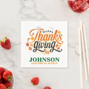 Custom Thanksgiving Office Corporate Napkins