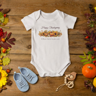 Custom Thanksgiving Pumpkin Family Reunion Baby Bodysuit