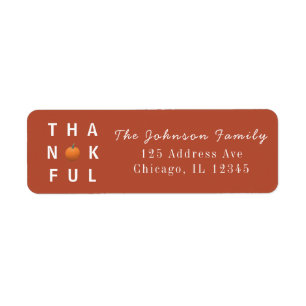 Custom Thanksgiving Terracotta Address Label