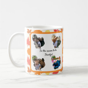 Custom thanksgiving turkey photo collage coffee mug