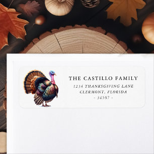 Custom Thanksgiving Watercolor Turkey