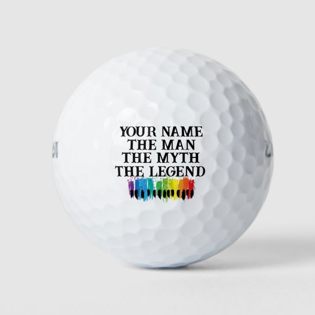 Custom The man the myth the legend golf balls (Front)