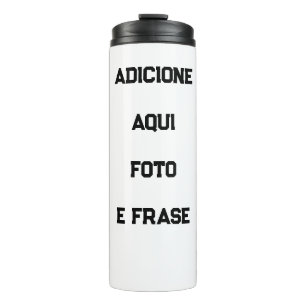 Custom Thermal Bottle: Photo, Phrase and Name Tumbler