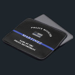 Custom Thin Blue Line Police Officer US Flag Cop Laptop Sleeve<br><div class="desc">Personalised Police Officer Thin Blue Line USA Flag Police department  and Law Enforcement Appreciation Gifts!</div>