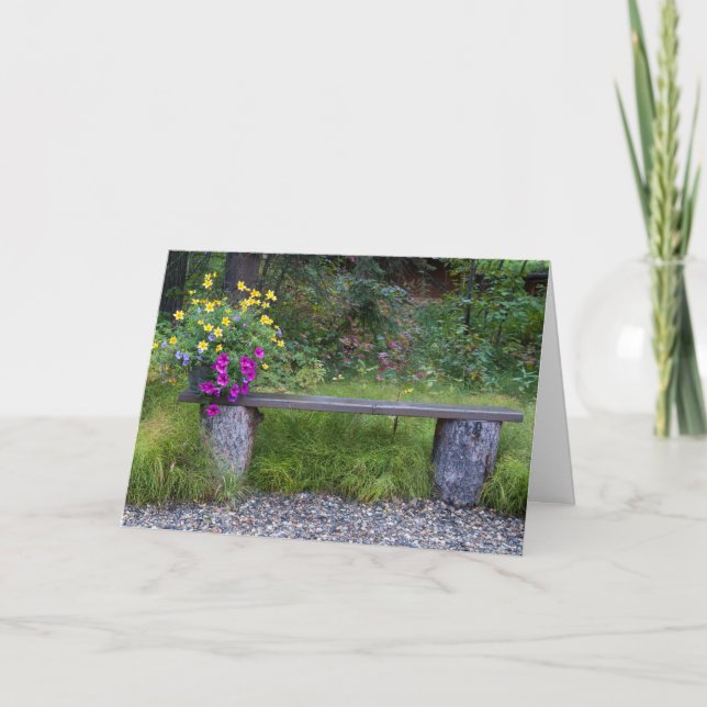 Custom Thinking of You Rustic Florals Photo Card (Front)