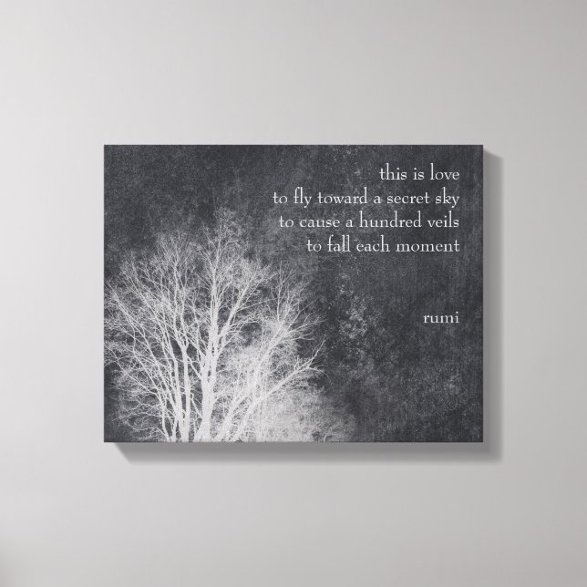 custom "this is love" rumi quote canvas print (Front)