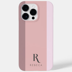 Custom Three Colour Block Dusty Rose Gold Pastel Case-Mate iPhone 14 Pro Max Case