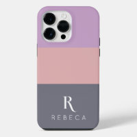 Custom Three Colour Block Lila Orange Grey Pastel