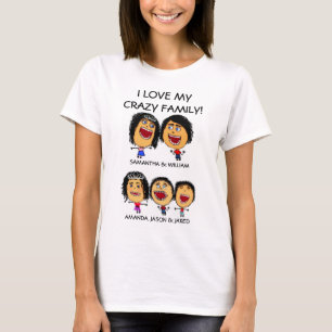 Custom Three Crazy Kids Cartoon T-Shirt