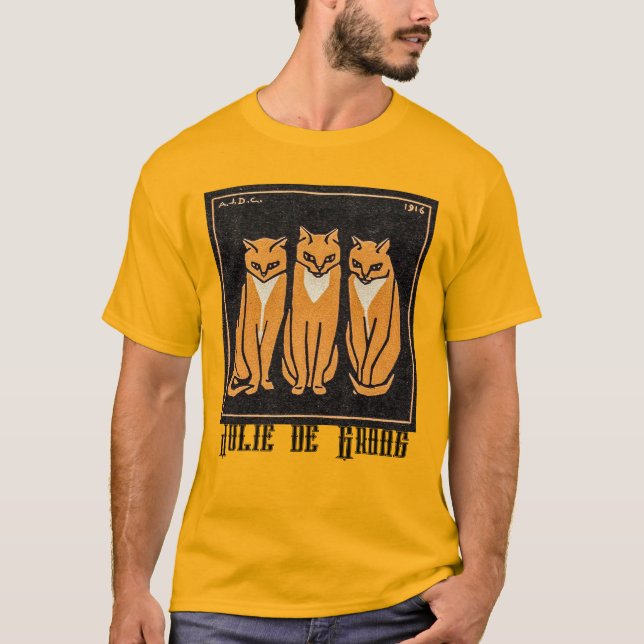 Custom Three Ginger Cats by Julie de Graag  T-Shirt (Front)