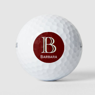 Custom Three-Layered Monogram with First Name  Golf Balls