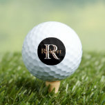 Custom Three Layered Monogram with First Name Golf Balls<br><div class="desc">UNIQUE LAYERING OF THE MONOGRAM -- look closely and you will see three colours, which gives it the feeling of depth. Personalised additionaly with the first name. Special idea for a gift or you might just enjoy for yourself! If you have any design questions or a special request, please send...</div>