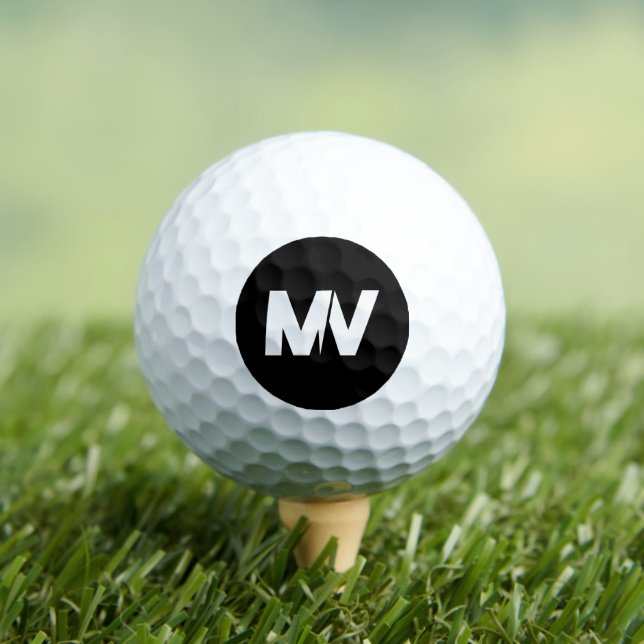 Custom Three Layered Monogram with First Name Golf Balls (Insitu Tee)