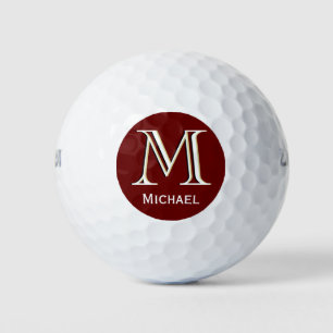 Custom Three-Layered Monogram with First Name Golf Balls