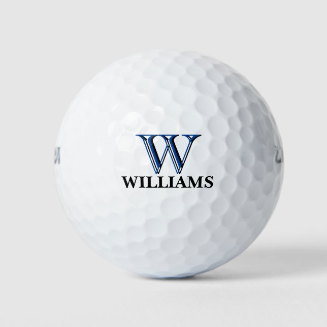 Custom Three Layered Monogram with First Name Golf Balls (Front)