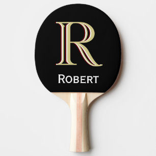Custom Three-Layered Monogram with First Name Ping Pong Paddle