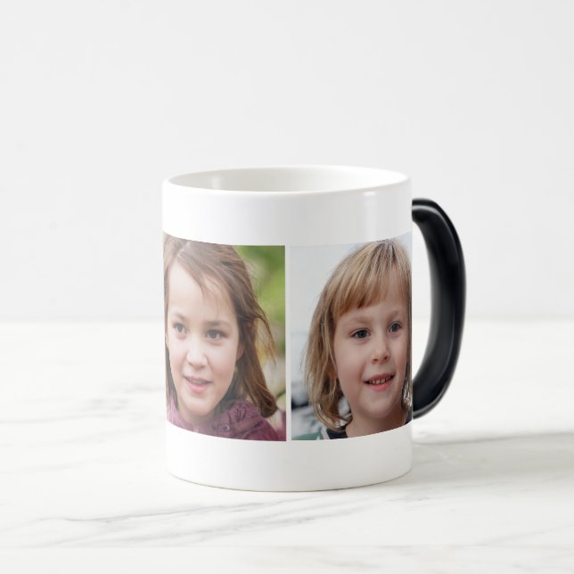 Custom Three-Photo Collage Magic Mug (Front Right)